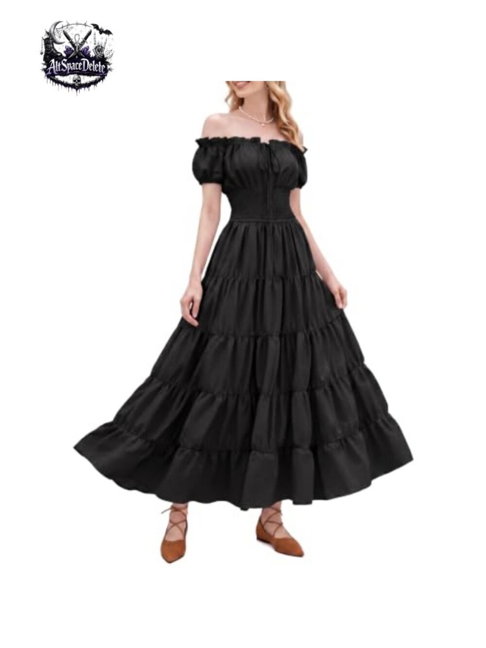 Renaissance Chemise Dress Medieval Peasant Off Shoulder Costume
